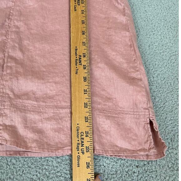 Andrea Jovine Tank Top Small Linen V Neck Pink Sleeveless Beach Boho Minimalist - Picture 8 of 11